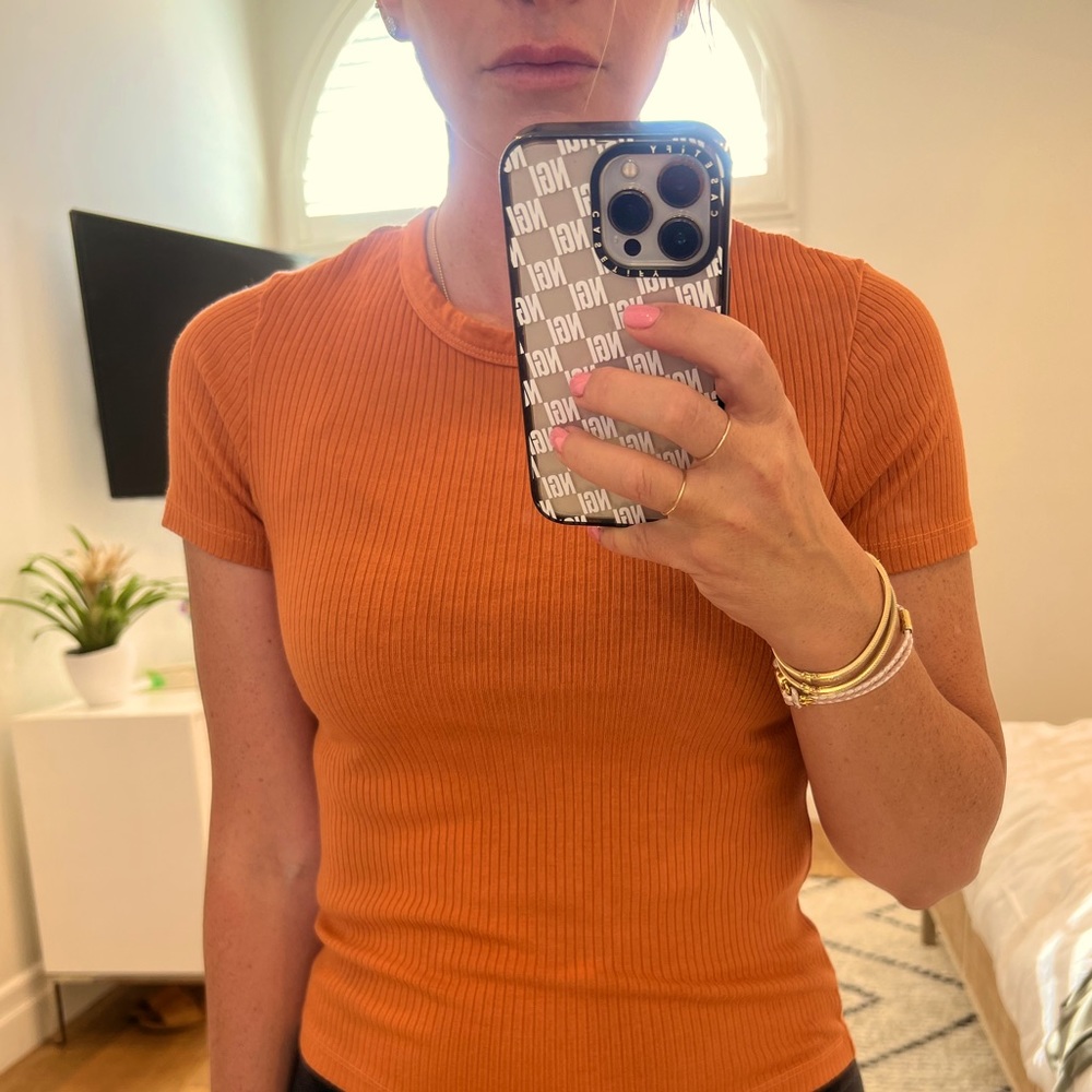 Sundry ribbed short sleeve